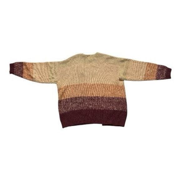 Lucky Brand Brown Ombre Dye Oversize Open Cardigan In Rust Wool Blend Size M - Picture 6 of 15